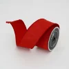 Ribbon^Farrisilk Red Shabby Silk Ribbon 2.5"X10Yd