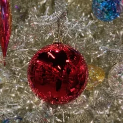 Ball Ornaments^Farrisilk Red Shiny Ball Ornament, 4"