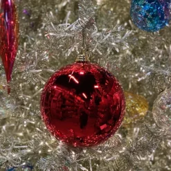 Ball Ornaments^Farrisilk Red Shiny Ball Ornament, 6"
