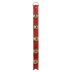 Wall Decor^RAZ Red Sleigh Bell Door Hanger, 32"
