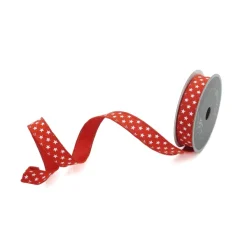 Ribbon^Farrisilk Red Spirited Stars Ribbon, 1" X 10Yd