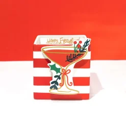 Diy Containers^Happy Everything Red Stripe Medium Nest Cube By !