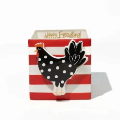 Decorative Containers^Happy Everything Red Stripe Medium Nest Cube By !