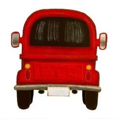 Figurines^The Round Top Collection Red Truck Pocket, Back View