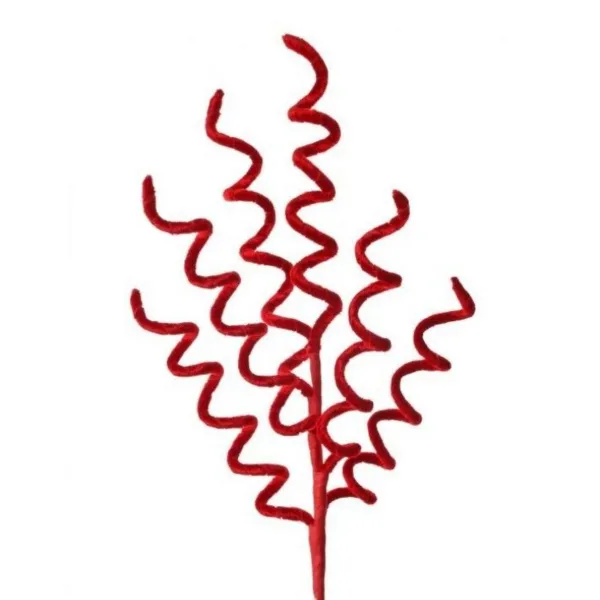 Sprays^Regency Red Velvet Corkscrew Spray