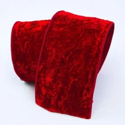 Ribbon^Farrisilk Red Velvet Crush Ribbon 4"X10Yd
