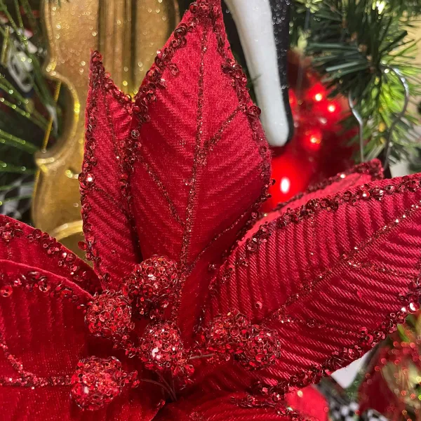 Stems^Direct Export Co. Red Velvet Poinsettia Stem