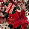 Floral^RAZ Red Velvet Poinsettia Stem