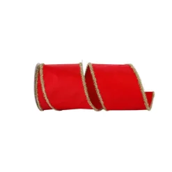 Ribbon^Reliant Ribbon Red Vermilion With Frizette Edge Ribbon, 4" X 10Yd