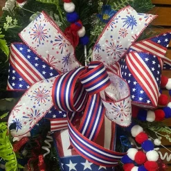 Ribbon^D. Stevens Red, White, & Blue Striped Ribbon, 1.5