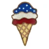 Wall Decor^Liberty Floral Red, White And Blue Ice Cream Burlee