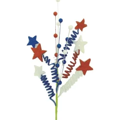 Floral^Liberty Floral Red, White And Blue Star Ball & Twist Spray
