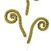Sprays^Liberty Floral Red, White, And Green Spiral Curly Spray