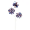 Floral^Liberty Floral Red, White, Blue Pom-Pom Spray