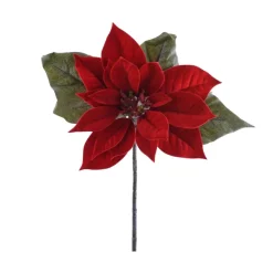 Picks^Direct Export Co. Red With Green Leaves Poinsettia Pick