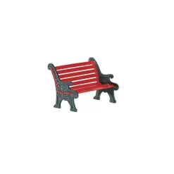 Table Decor^Department 56 Red Wrought Iron Park Bench Dept. 56 Village