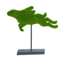Home Accents^Transpac Resin Flocked Jumping Bunny
