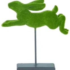 Home Accents^Transpac Resin Flocked Jumping Bunny