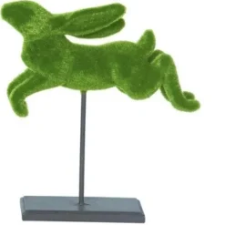 Focal Points^Transpac Resin Flocked Jumping Bunny