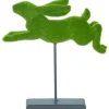 Table Decor^Transpac Resin Flocked Jumping Bunny