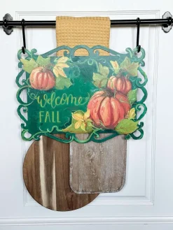 Door Decor^The Round Top Collection Reversible Fall And Trick Or Treat Sign