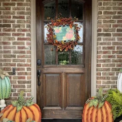 Hanging Decor^The Round Top Collection Reversible Fall And Trick Or Treat Sign