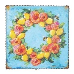 Wall Decor^The Round Top Collection Rose Wreath Gallery Art8