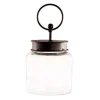 Table Decor^The Round Top Collection Round Glass Jar With Black Lid