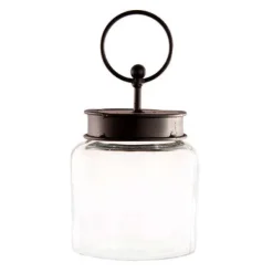 Kitchen & Dining^The Round Top Collection Round Glass Jar With Black Lid