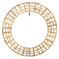 Table Decor^The Round Top Collection Round Wicker Wreath Art Display