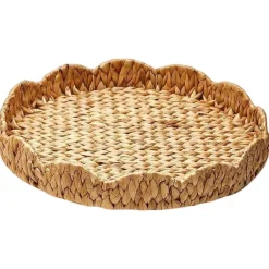 Spring^Two's Company Scalloped Edge Round Tray