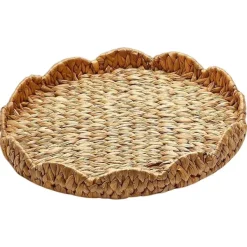 Spring^Two's Company Scalloped Edge Round Tray