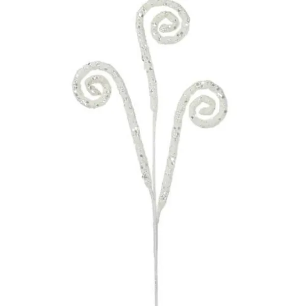Floral^Craig Bachman Sequin Glitter Curl Spray, White