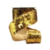 Mardi Gras^D. Stevens Sequin La Garconne Bright Gold Ribbon, 2.5" X 10Yd
