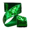 Mardi Gras^D. Stevens Sequin La Garconne Emerald Green Ribbon, 2.5" X 10Yd