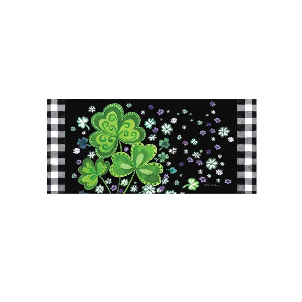 Rugs & Mats^Evergreen Shamrocks Buffalo Plaid Sassafras Mat Insert