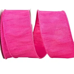 Spring^Reliant Ribbon Shocking Pink Dupioni Ribbon, 2.5" X 10Yd