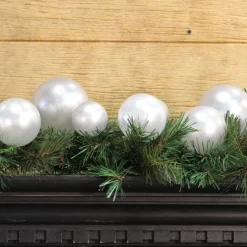 Garlands^Farrisilk Silver Ball Garland, 10'