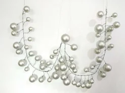Winter^Farrisilk Silver Ball Garland, 10'