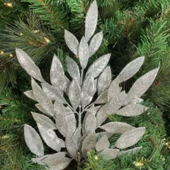 Floral^Direct Export Co. Silver Bay Leaf Glitter Spray