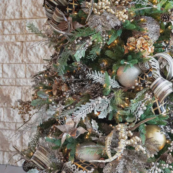 Ball Ornaments^Farrisilk Silver Glitter Ball Ornament, 4"