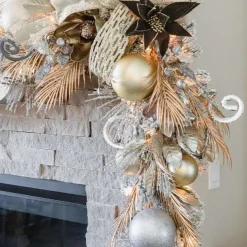 Winter^Farrisilk Silver Glitter Ball Ornament, 6"