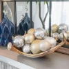 Happy New Year^Farrisilk Silver Matte Ball Ornament, 8"