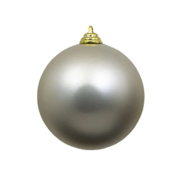 Happy New Year^Farrisilk Silver Matte Ball Ornament, 8"