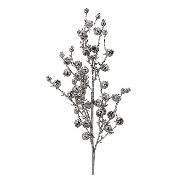 Sprays^Regency Silver Metallic Cherry Berry Spray