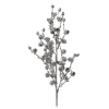 Floral^Regency Silver Metallic Cherry Berry Spray