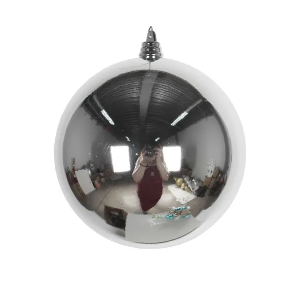 St. Patrick's Day^Farrisilk Silver Shiny Ball Ornament, 6"