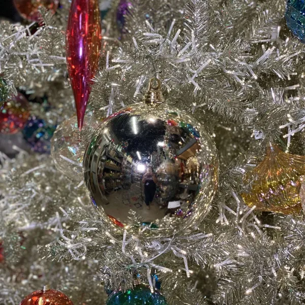 St. Patrick's Day^Farrisilk Silver Shiny Ball Ornament, 6"