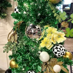 St. Patrick's Day^Farrisilk Silver Shiny Ball Ornament, 6
