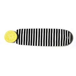 Celebrate Birthday^Happy Everything Skinny Oval Black Stripe Mini Entertaining Platter By !